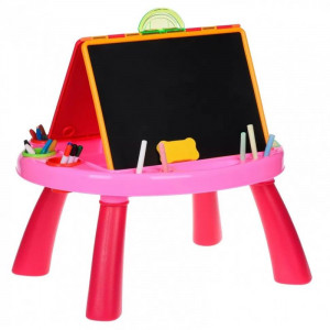 Детский мольберт B140261 двухсторонний со столиком розовый 45x47x41 см. 
