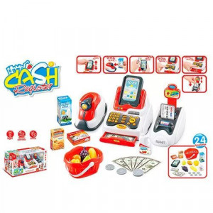 Детский игровой набор B140337 Кассовый аппарат и корзинка с продуктами со звуком и светом 