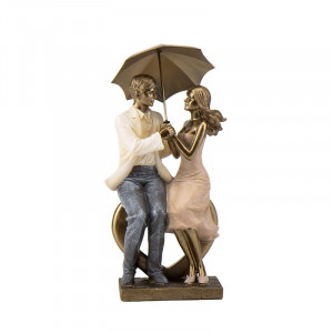 Статуетка Закохані під парасолькою B030923 13x18x37 див.