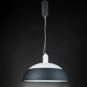 Світлодіодна люстра підвіс B0301040 металева LED 20W чорно-біла 50x35 см