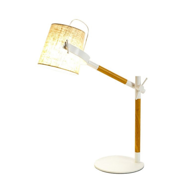 Настільна лампа B0301232 з білим абажуром та регульованою ніжкою 17x85 см.
