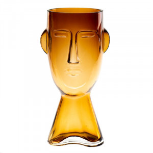 Скляна ваза B0301257 Голова коричнева 23,5 см.