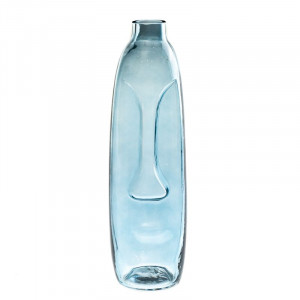 Скляна ваза B0301298 Силует блакитна 40 см.