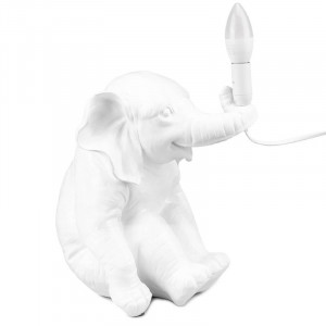 Настольная лампа B0301225 Слон белая 12x16x33,5 см. 
