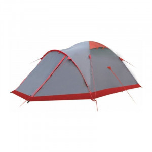 Палатка экспедиционная 4 местная B138226 Tramp серо-красная 410x220x140 см. 
