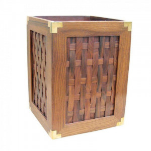 Дерев'яний кошик для паперу B550998 Sea Club коричневий 23x23x31 см.
