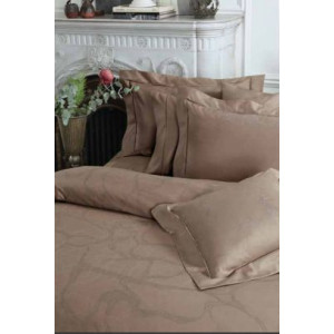 Комплект постельного белья двуспальный египетский хлопок Valeron кофейный B156195
