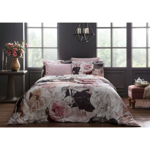 Комплект двуспальный постельного белья Linens B156208 розовый