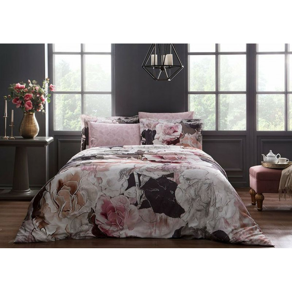 Комплект двуспальный постельного белья Linens B156208 розовый