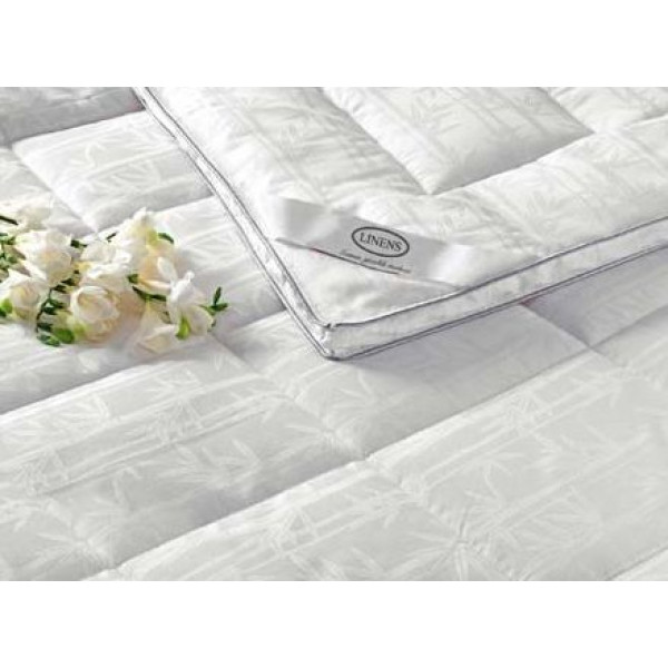 Полуторна бамбукова ковдра B156296 Linens біла 155x215 см.