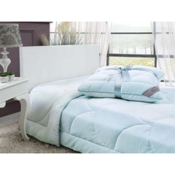 Одеяло полуторное B156299 Linens голубое 155x215 см. 