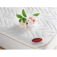 Стеганий наматрацник B156085 Linens з гумкою по периметру білий 200х200 см.