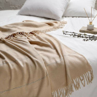 Плед шаль полуторний B156128 Linens бежевий 130x170 см.