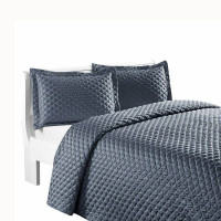 Комплект двоспальний Linens покривало з наволочкою 2 шт. темно-сірий B156131