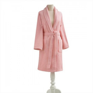 Жіночий халат B156186 Linens бавовняний рожевий XL