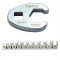 Набір ключів B160755 Toptul односторонніх 10 шт. від 10 до 19 мм. на планці