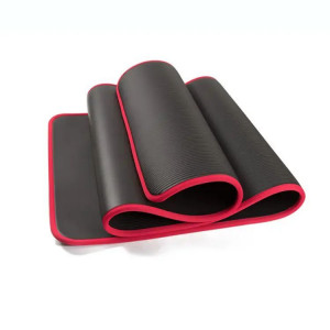 Килимок для йоги та фітнесу B164045 Yoga mat чорний каучук 181x61x10 мм.