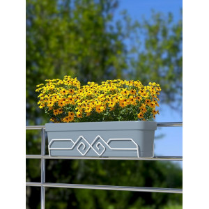 Подставка балконная для цветов и вазонов B167001 белая