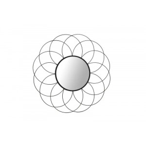 Дзеркало настінне B168499 Kayoom у формі квітки чорне 79,5x79,5x2 см.