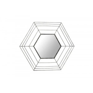 Настінне дзеркало B168511 Kayoom із шестикутною металевою рамою золотаве 69x79,5x1,5 см.
