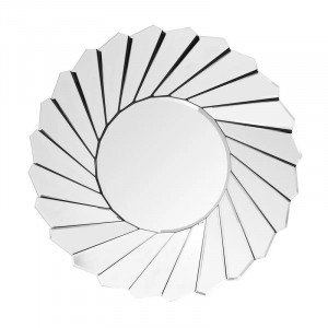Кругле настінне дзеркало B168519 Kayoom зі срібною рамою 80x80x3,4 см.