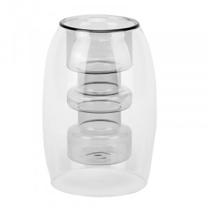 Оригінальна декоративна ваза B0301648 скляна прозора 15 см