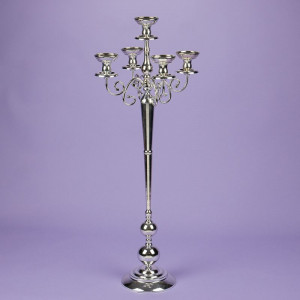Канделябр підлоговий на 5 срібних свічок 100 см B0301707