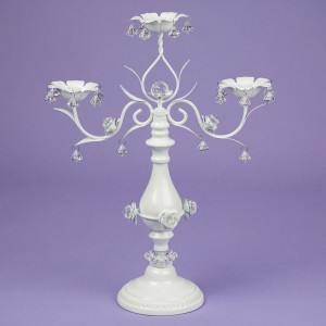 Подсвечник декоративный на 3 свечи с кристаллами 50 см B0301697