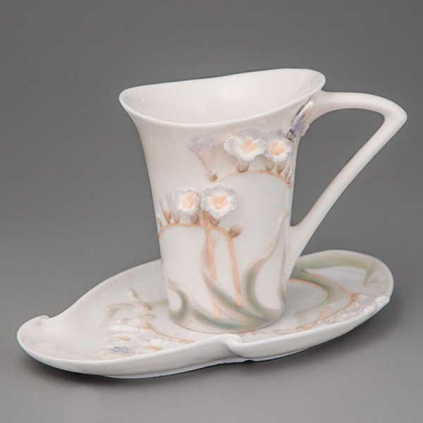 Чайный набор фарфоровый 3 предмета чашка, блюдце, ложка Veronese B0301733