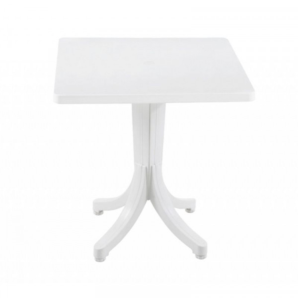 Белый пластиковый стол квадратный 70x70x73,5 см B166242