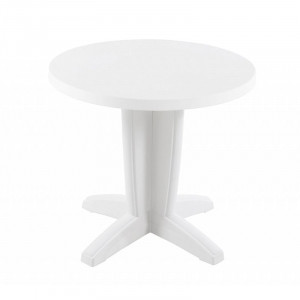 Круглий стіл білий садовий 80x73 см B166247