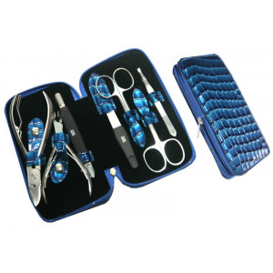 Маникюрный набор 7 предметов подарочный в синем чехле Zauber B1700034