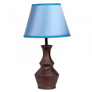 Лампа с абажуром настольная бирюзовая B171488