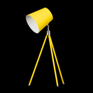 Лампа металлическая настольная желтая 24x50 см B171494