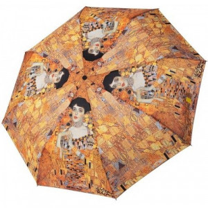 Жіноча подарункова парасолька автомат із зображенням картини Густава Клімта "Портрет Аделі Блох-Бауер" B106376