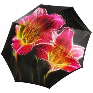 Женский зонт полуавтомат трость с цветочным принтом Doppler B106310