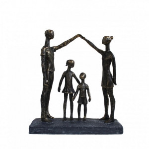 Статуетка подарункова із бронзи та смоли Сім'я 27x9x30 см B670466 подарунок для батьків