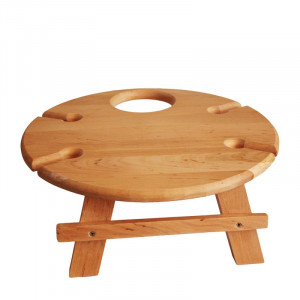 Винный столик деревянный на магнитных ножках 40x40x25 см B172006