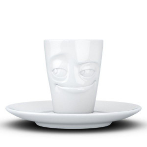 Набор кофейный 2 предмета чашка фарфоровая для эспрессо 80 мл с блюдцем Tassen B4100246