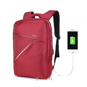 Рюкзак городской с отделением для ноутбука и USB B320027 красный