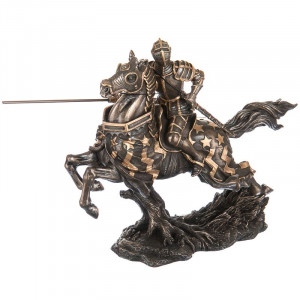 Статуетка Лицар на коні 31 см B030299 бронзове покриття Подарунок військовому