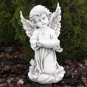 Статуетка ангела садова B480262 біла